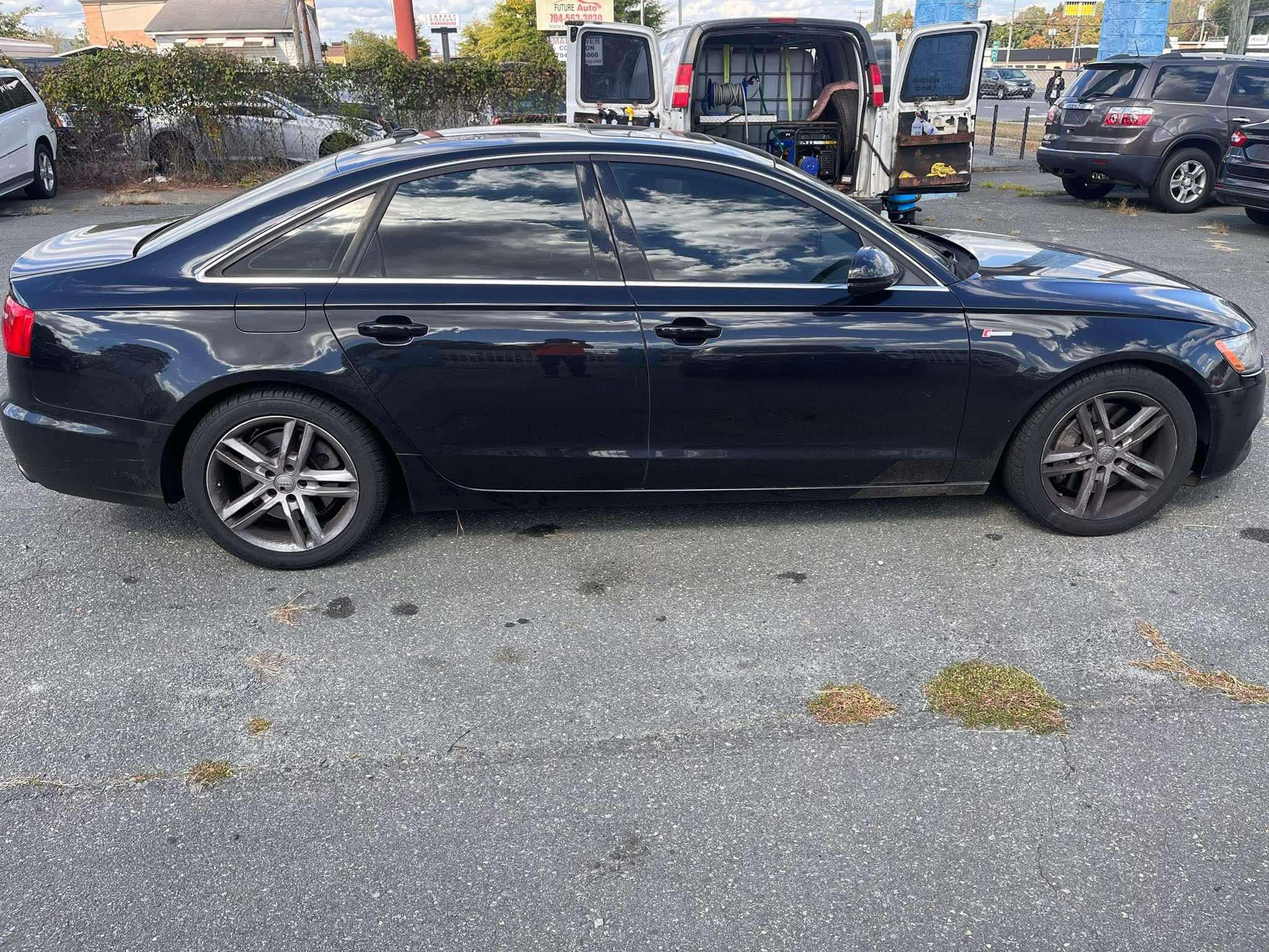 Detailed Audi sedan side profile